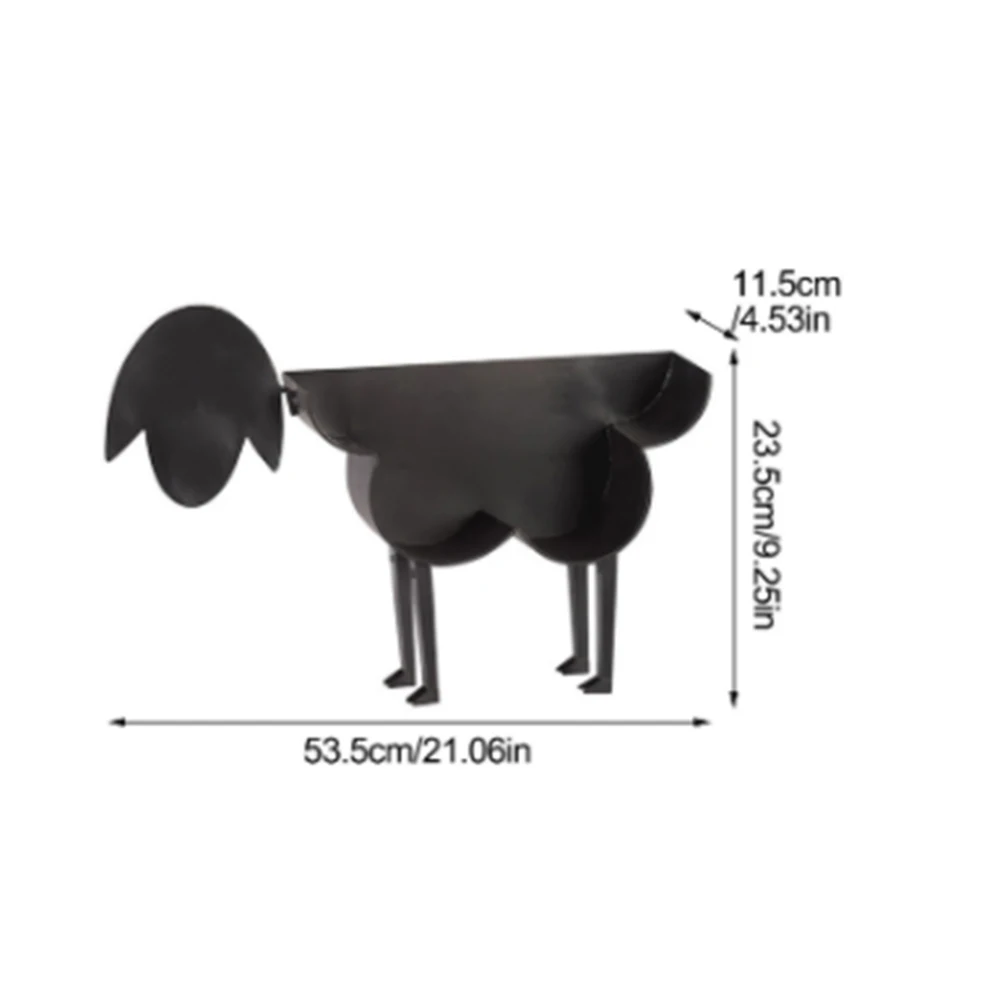 

2021 New Practical Iron Storage Tissue Holder Sheep Dog Cat Decorative Toilet Paper Holder-Free-Standing Bathroom Tissue Storage