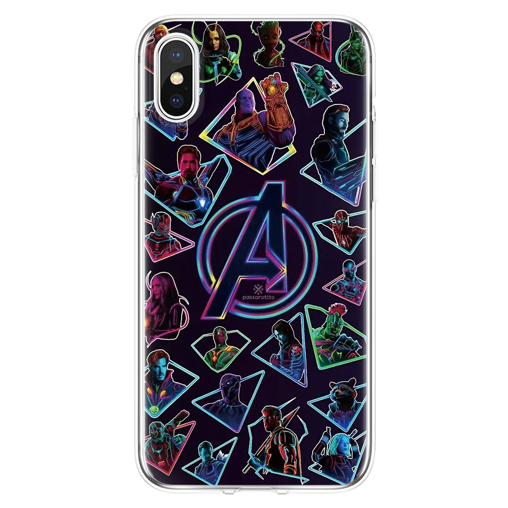 Marvel SuperheroSoft TPU силиконовый чехол Бэтмен для iPhone 5 5S SE 6 7 8 Plus X XS XR Max Мстители |