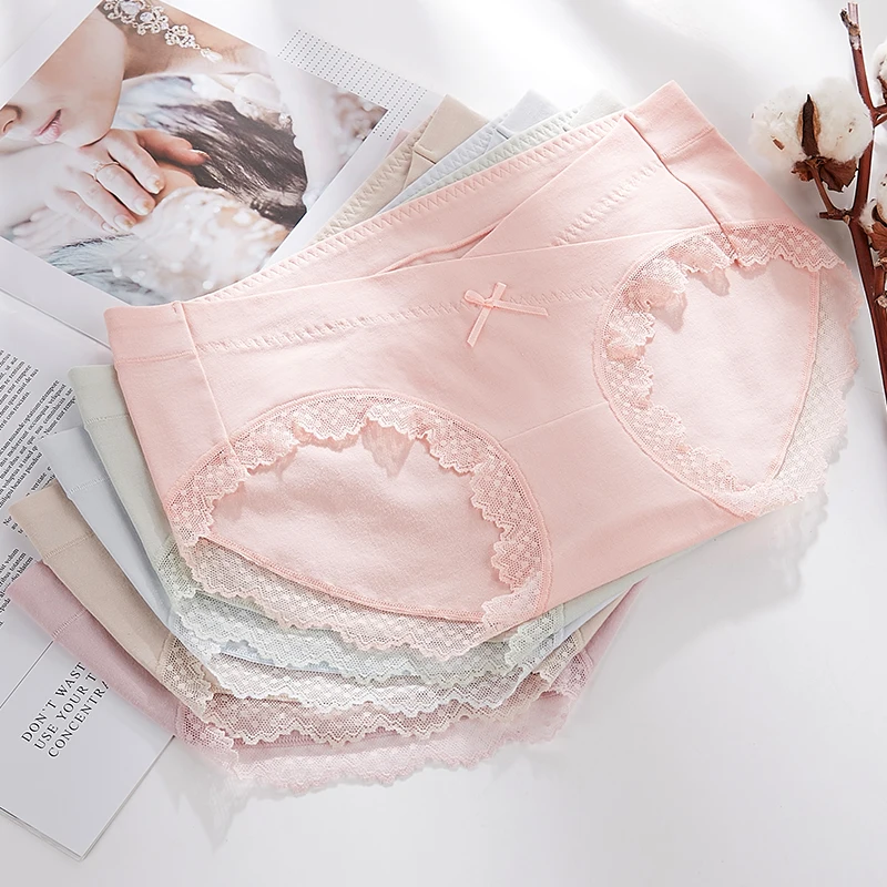 Maternity underwear, belly lift, before and after delivery, pure cotton breathable shorts, pregnant plus size combed cotton low-