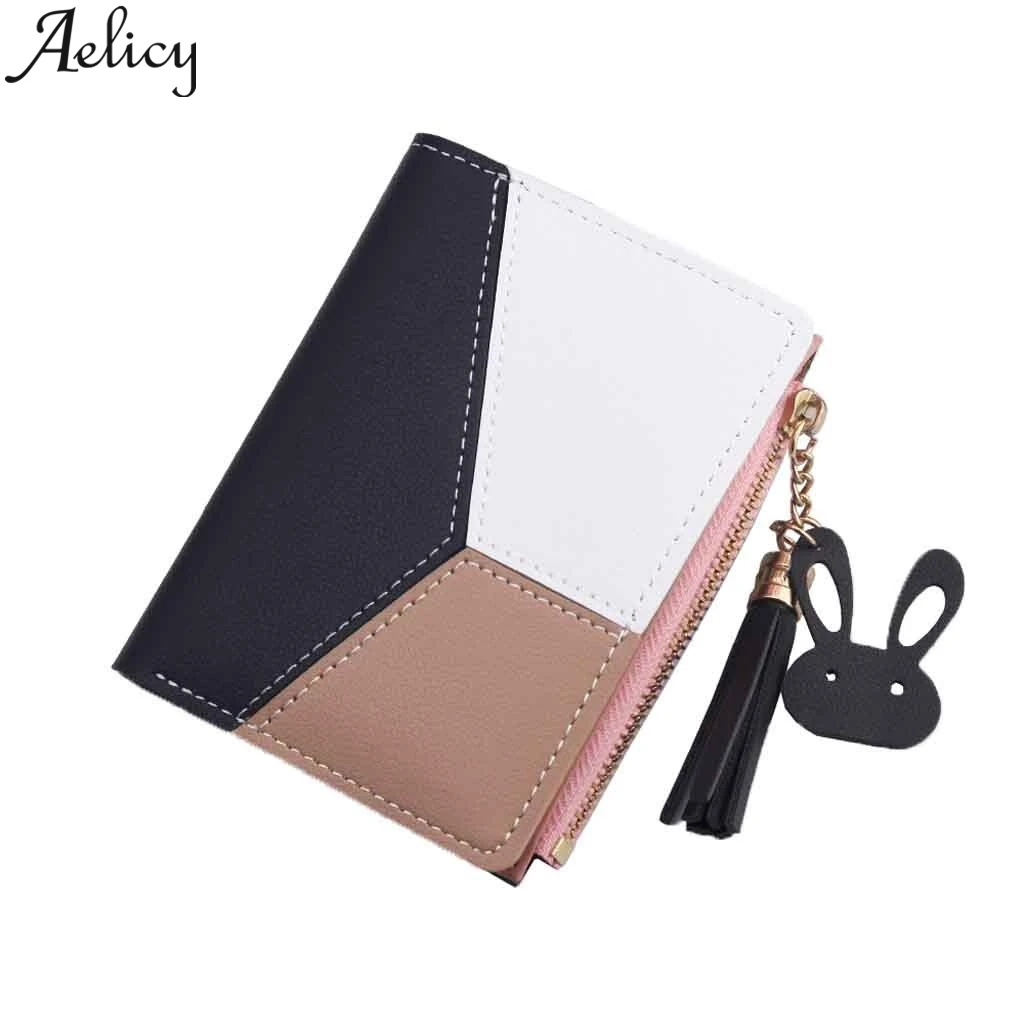 Женский кошелек Aelicy на молнии новый дамский короткий для монет модные мини