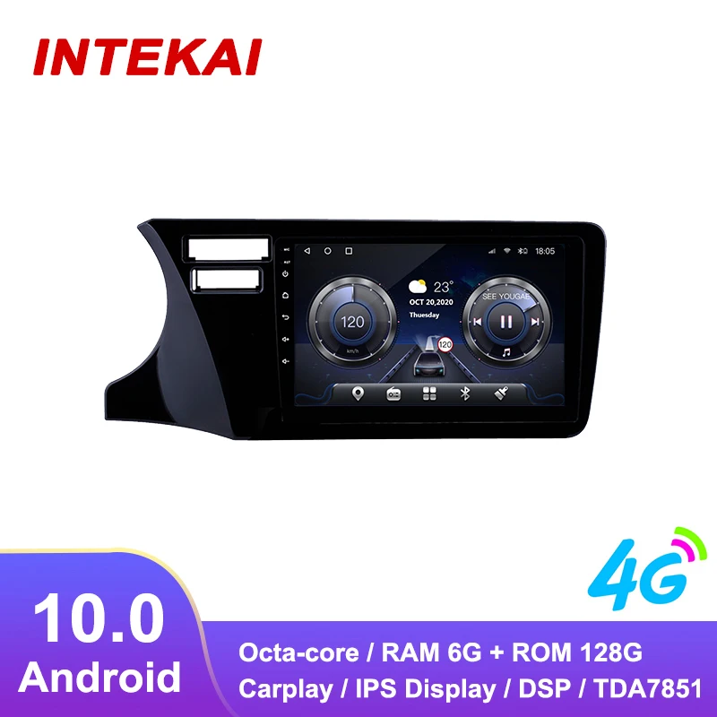 Автомагнитола 9 дюймов Android 10 0 GPS навигация Авторадио мультимедийный плеер для honda