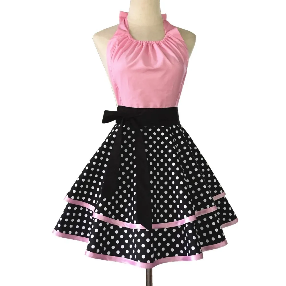 

Фартук в Горошек женский, из 100% хлопка, для кухни и готовки