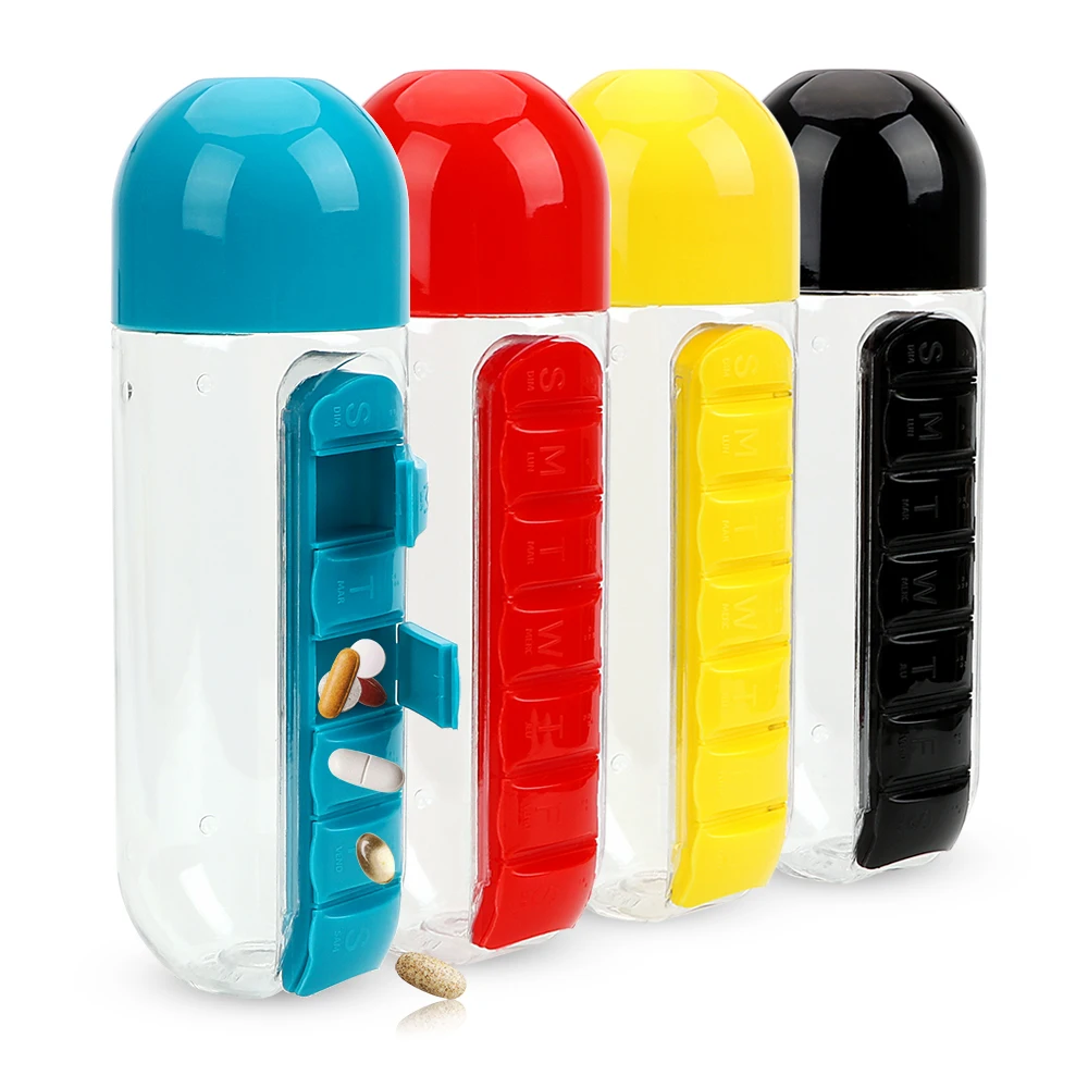 

Бутылка для воды с держателем для лекарств, 600 мл