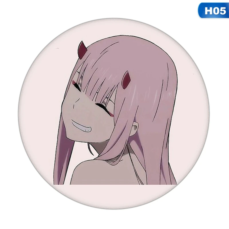 

Janpanese Anime Brooches Pins DARLING in the FRANXX Zero Two Kawaii Chibi Brooch For Anime Fans