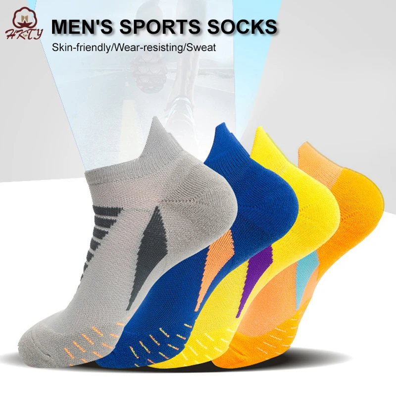Brand Men's sports socks Cotton Cushion On Show Running Socks Wicking Cycling Ankle Sports Factory direct sales | Мужская одежда