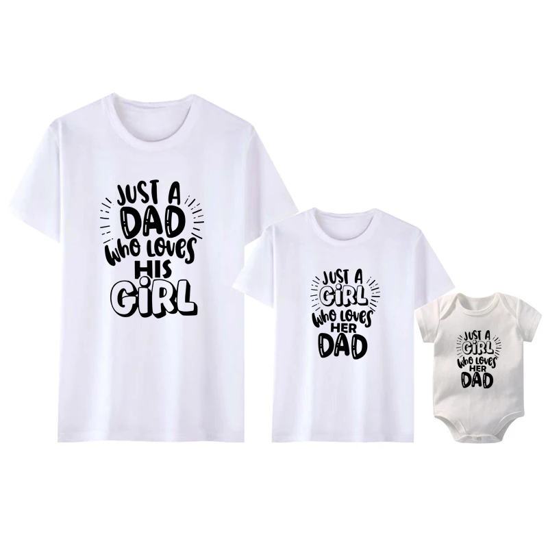 Camisetas divertidas con apariencia familiar para pap&aacute; e hija, ropa a juego Para pap&aacute; y su hija, de verano-3