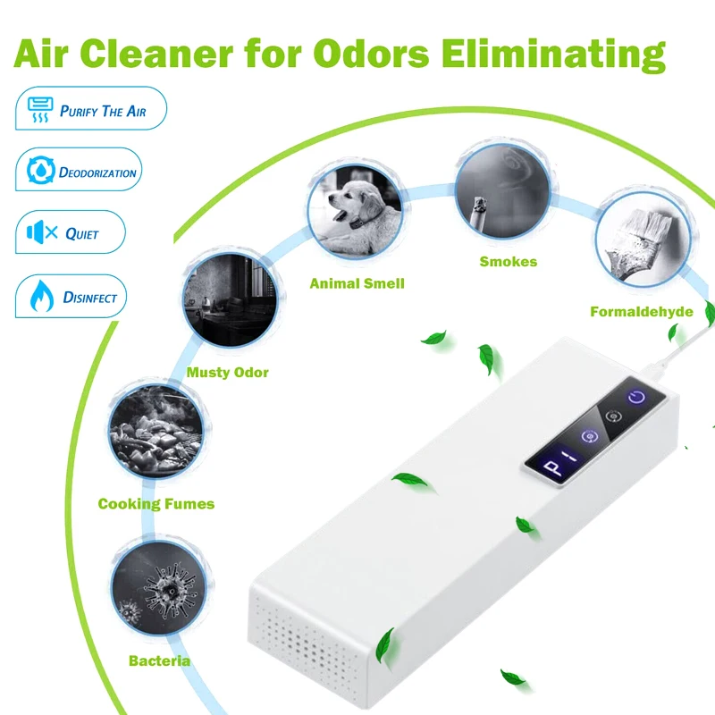 

Multi-function Portable Air Purifier O3 Generator Odor Remove Fresh for Bathroom Kitchen Home