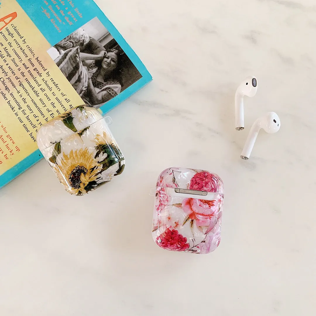 Чехол flora для AirPods 1/2 чехол Роскошный Подсолнечник силиконовый защитный чехол для Air pods чехол для беспроводных наушников чехол s funda capa