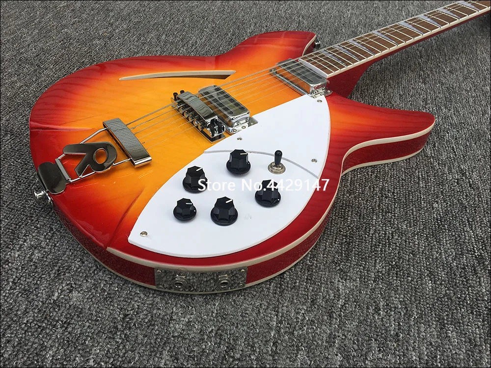 2019 hohe qualität 12 string e gitarre ricken 360 elektrische gitarre kirsche rot körper mit palisander griffbrett kostenloser versand fre