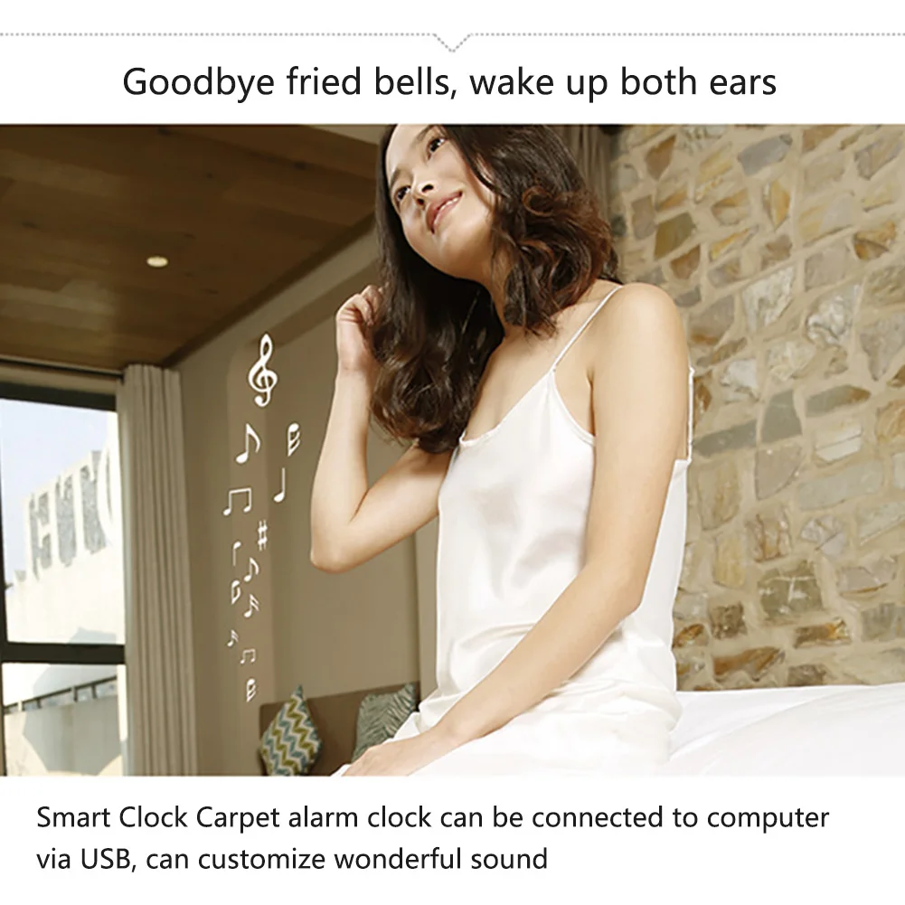 Чувствительный к давлению будильник электронные цифровые часы для ковра