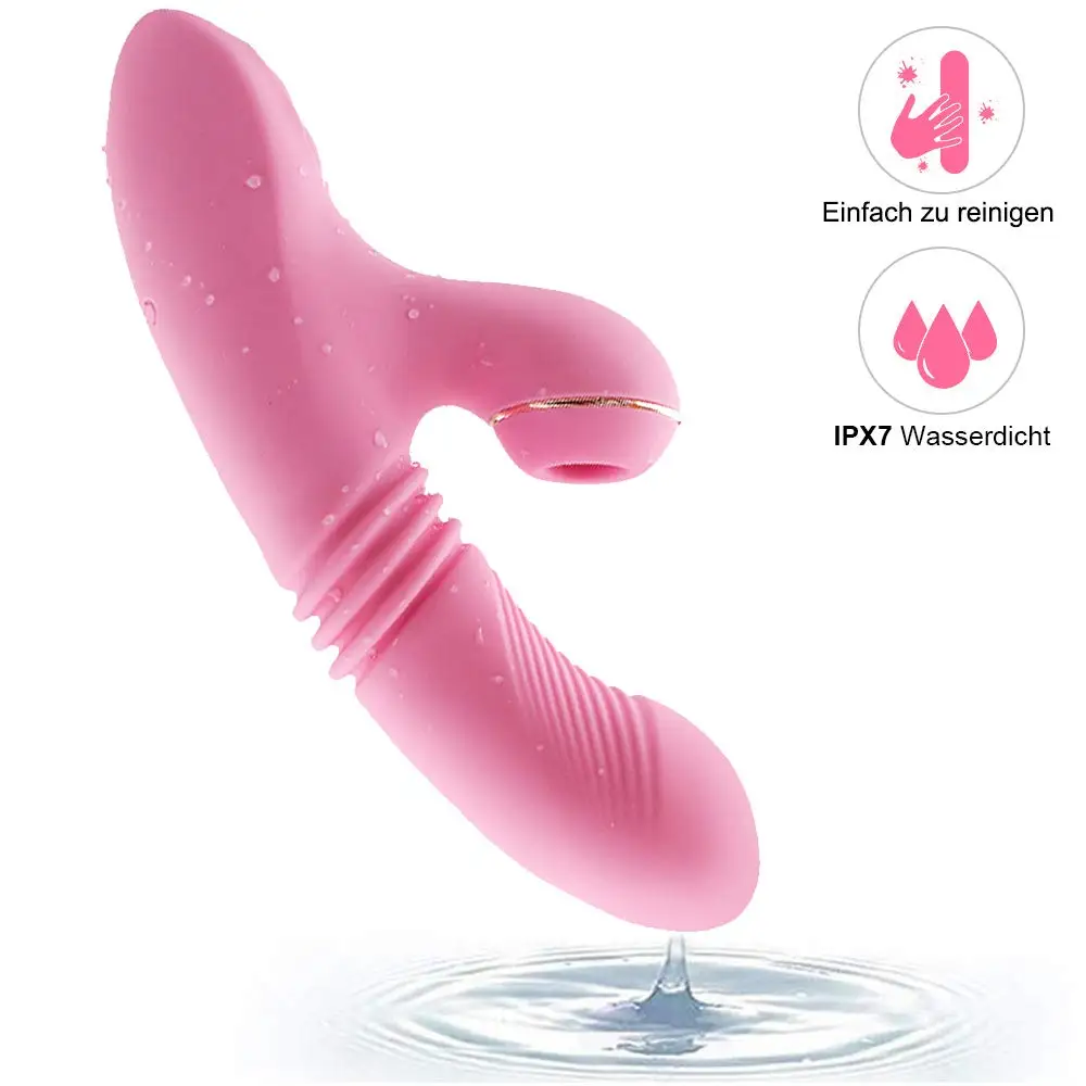 Телескопический фаллоимитатор вибратор для сосания клитора силиконовый