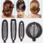 Заколка-краб для волос, заколка банан, в форме рыбы, черная, с заколки с камнями макияжем, Дамская заколка для волос, аксессуары-зажимы для волос, для женщин