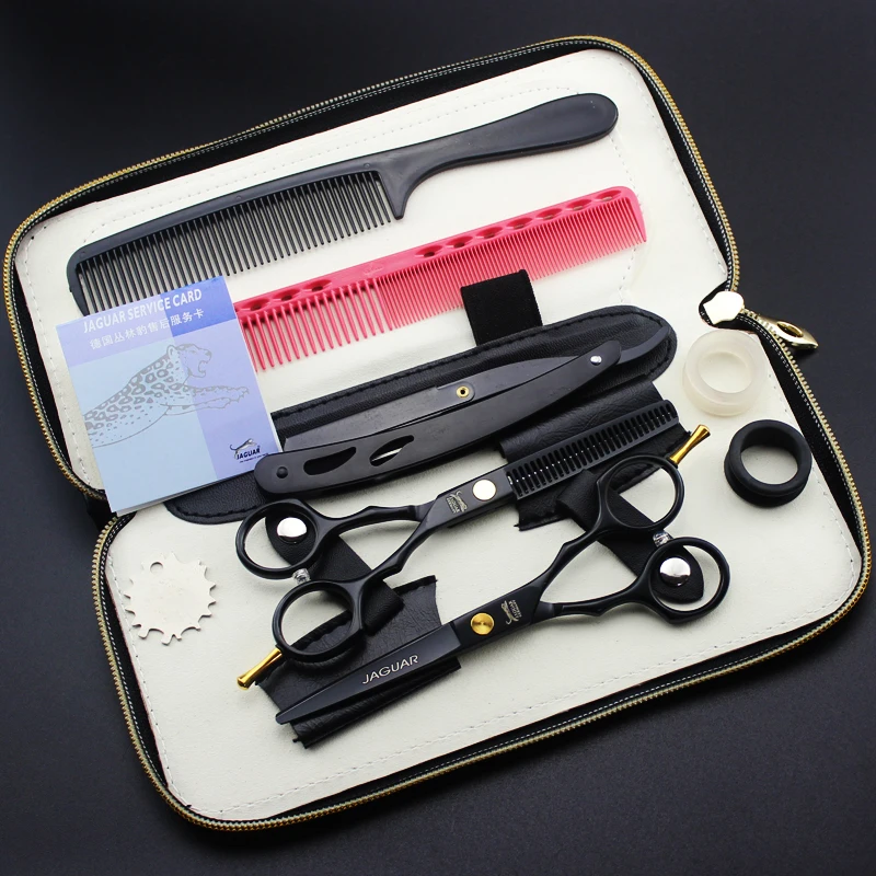Набор профессиональных парикмахерских ножниц 5 дюйма прямые ножницы и изогнутые