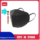 Маска для лица Mascarilla FFP2 KN95 с фильтром, 5 слоев, FFP2Mask, черная маска для лица FPP2 FPP2, одобренные маски для взрослых