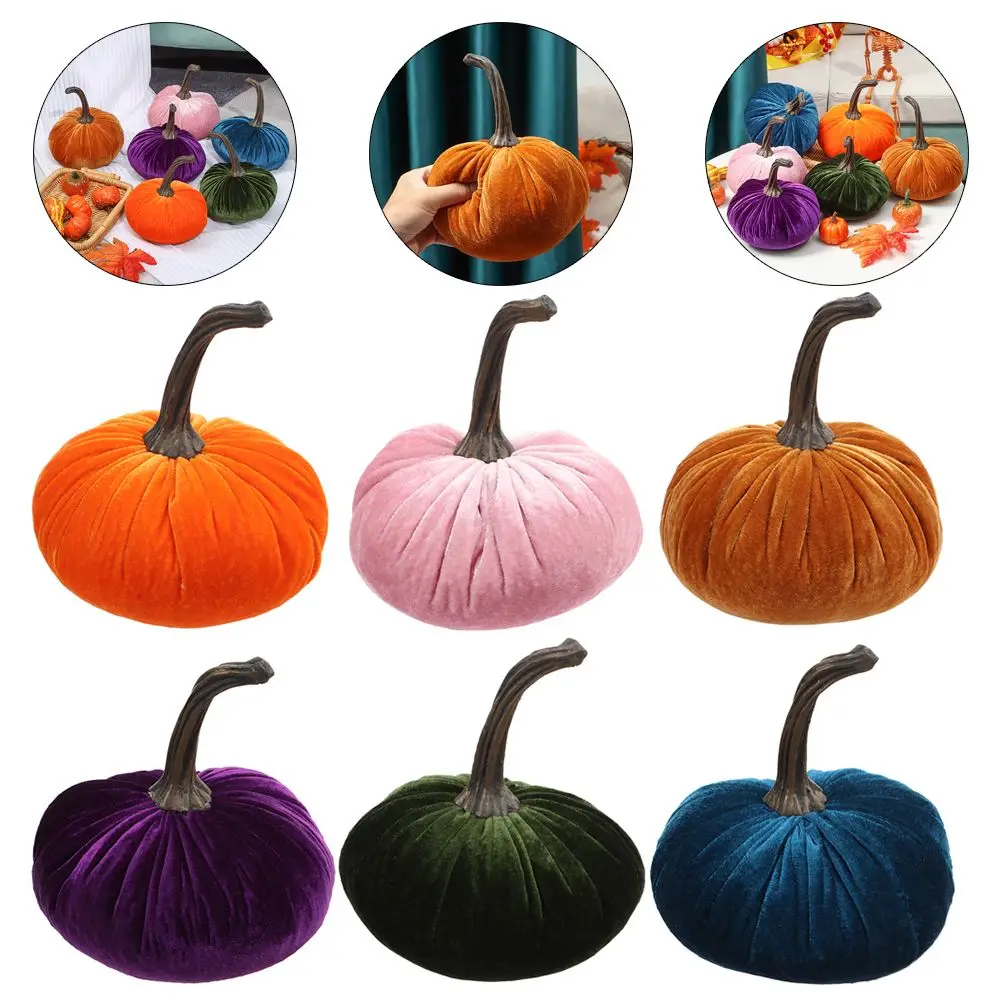 

Искусственная пена Хэллоуин ручной работы тыквы Декор мягкие набивные тыквы плюшевые диванные подушки Бархатная подушка
