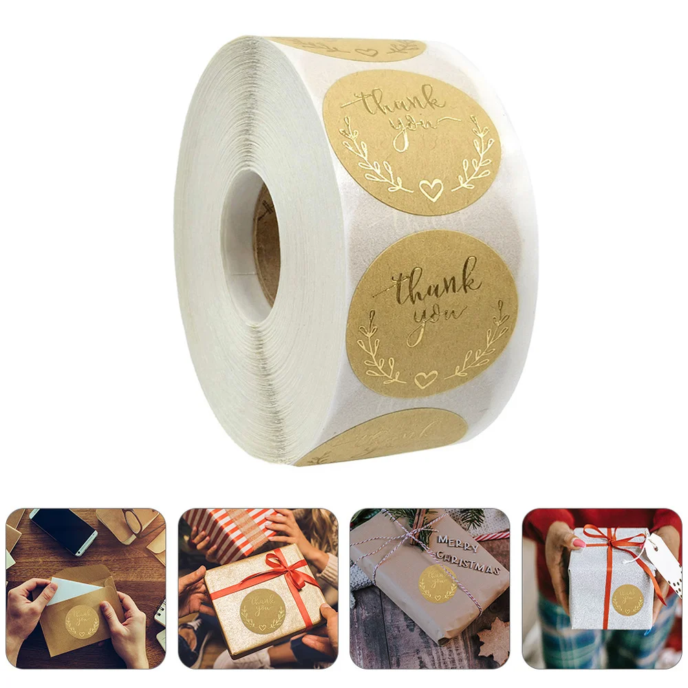 

2 Rolls of Thank You Sealing Stickers Self-adhesive Stickers Party DIY Stickers