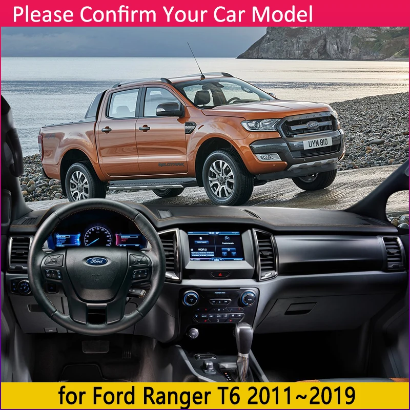 Для Ford Ranger T6 2011 2012 2013 2014 2015 2016 2017 2018 2019 Противоскользящий коврик для приборной
