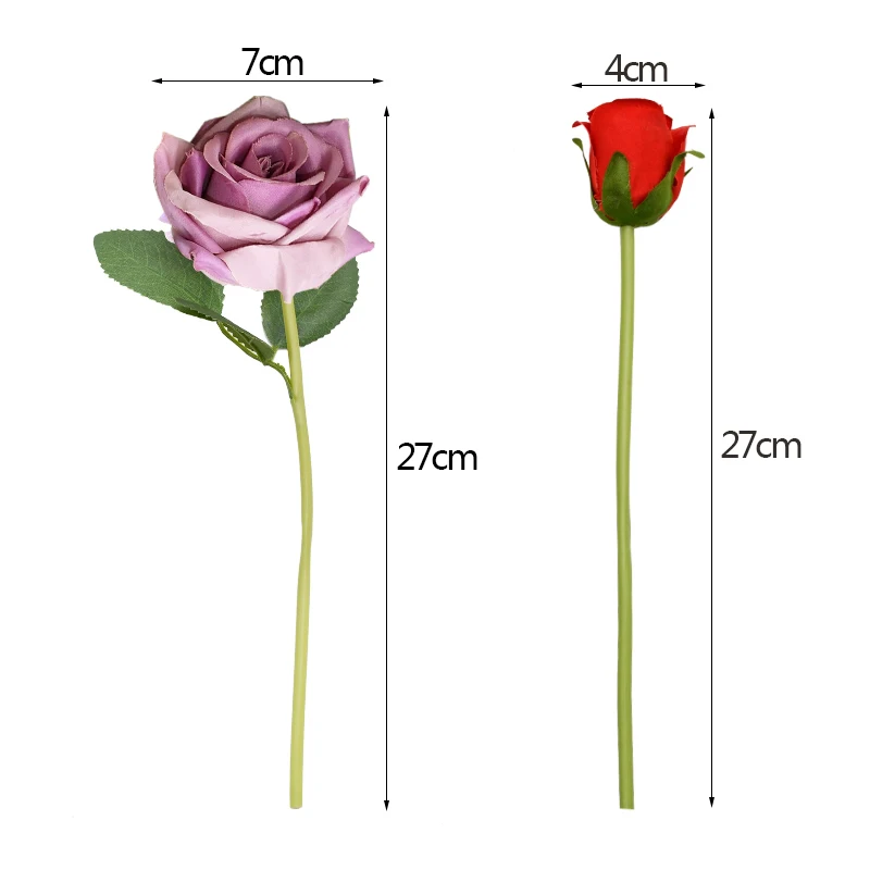 9 шт./компл. искусственные розы цветочный букет невесты для свадебного украшения