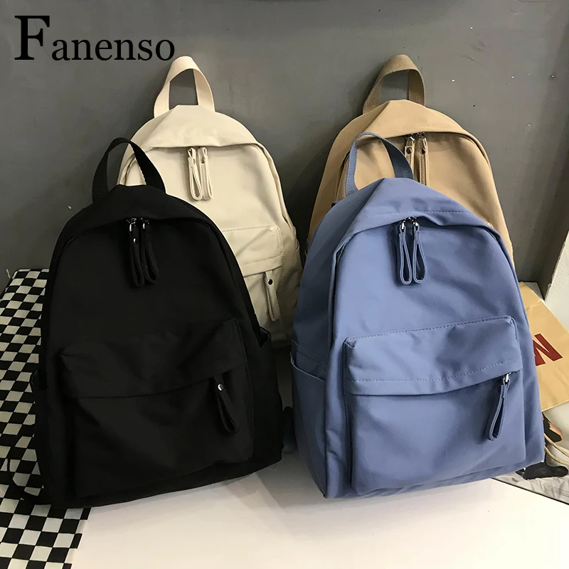

Fanenso Fashion Backpack Canvas Women Backpack Anti-theft Shoulder Bag New Girls School Backapck for Teenager