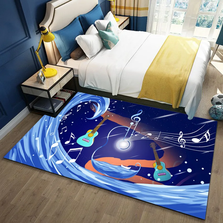 

Cartoon Animal Family Children Bedroom Carpet 120*160cm Crawling Carpet Play House Music Graphic Carpet Children Small Cushion
