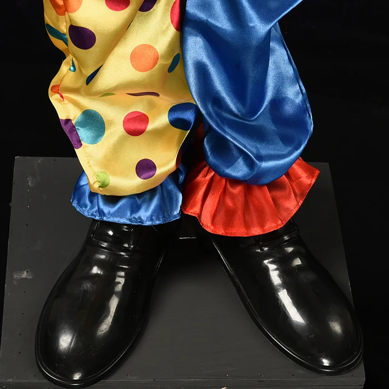 

Halloween Horrible Party Prop Electric Funny Clown Cute Clown uncle LED Eyes Horror Voice Body Shaking Children Party Scary toys