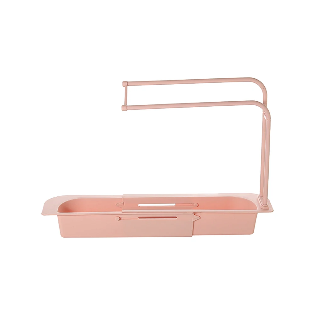 

Kitchen drain rack sink telescopic rack kitchen drain trough adjustable telescopic wipe rack storage hanging basket rack