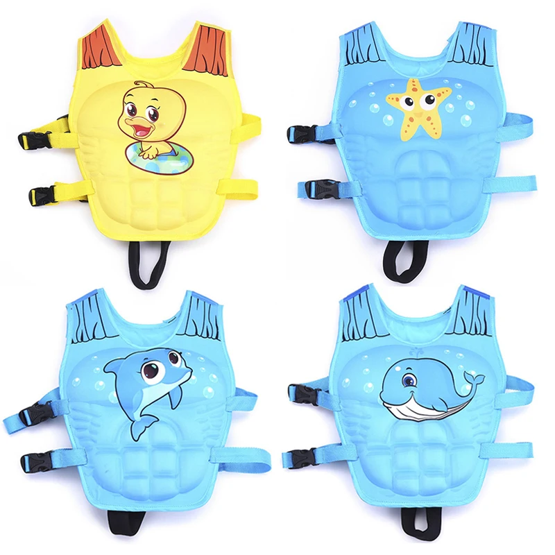 Спасательный жилет детский с мультяшным рисунком плавающий для мальчиков и