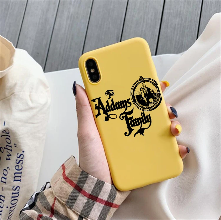 Среда Addams семейный цветной Мягкий силиконовый чехол для телефона iphone 6/6s, 6 Plus/6s Plus, 7/8, 7 Plus/8 Plus, X, XS, XR, XSMax