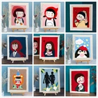 Наборы для рукоделия для взрослых, для детей, для рукоделия, творчества, вышивки, мультфильмов, 3D Шитье с рамкой-кольцом, современное Шитье