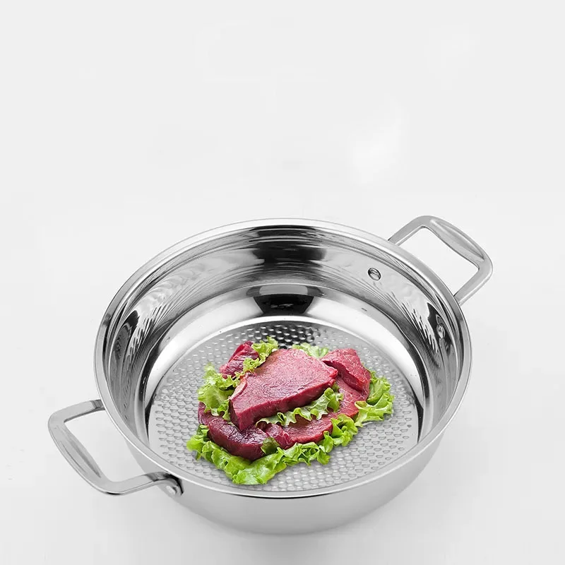 

Stainless Steel Soup Pot Double Bottom Thickened Hot Pot Household Pot Pot Induction Cooker Special General Purpose Pot Hot Pot