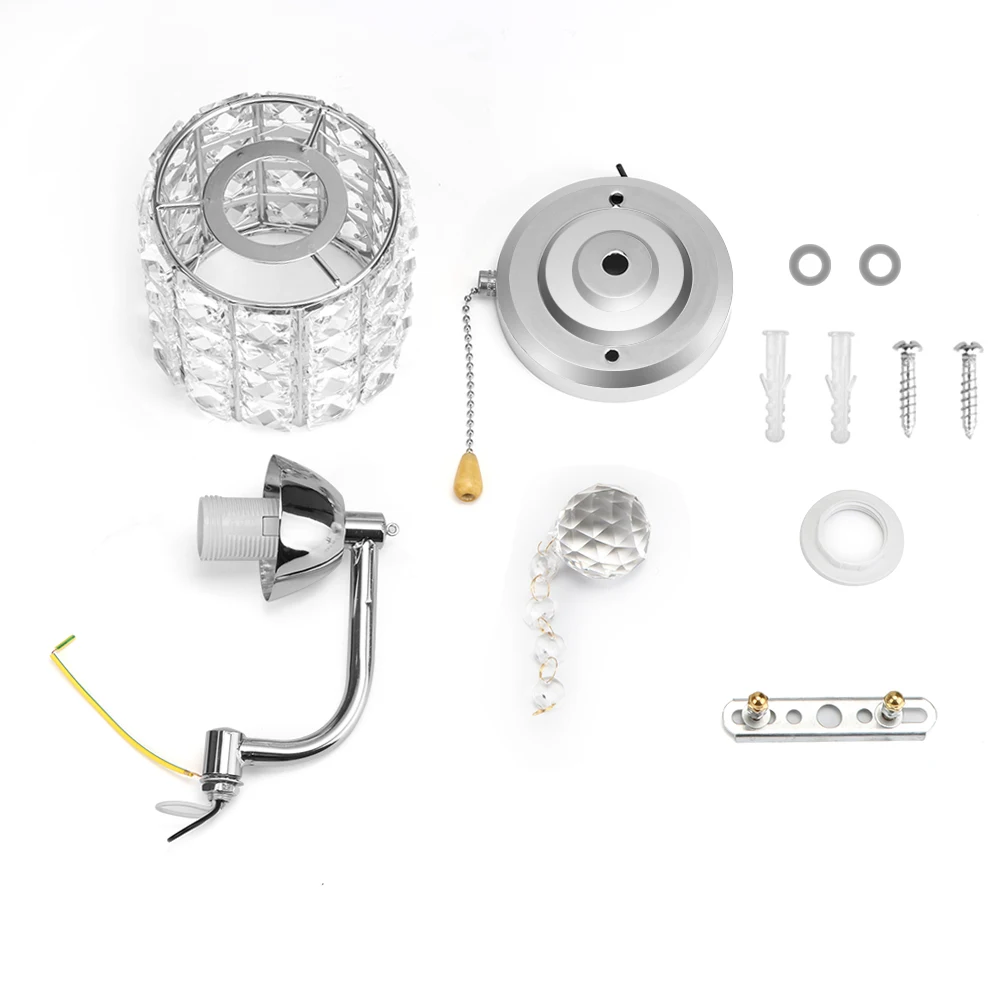 Настенный светильник E14 простой и креативный прикроватный хрустальный s бра