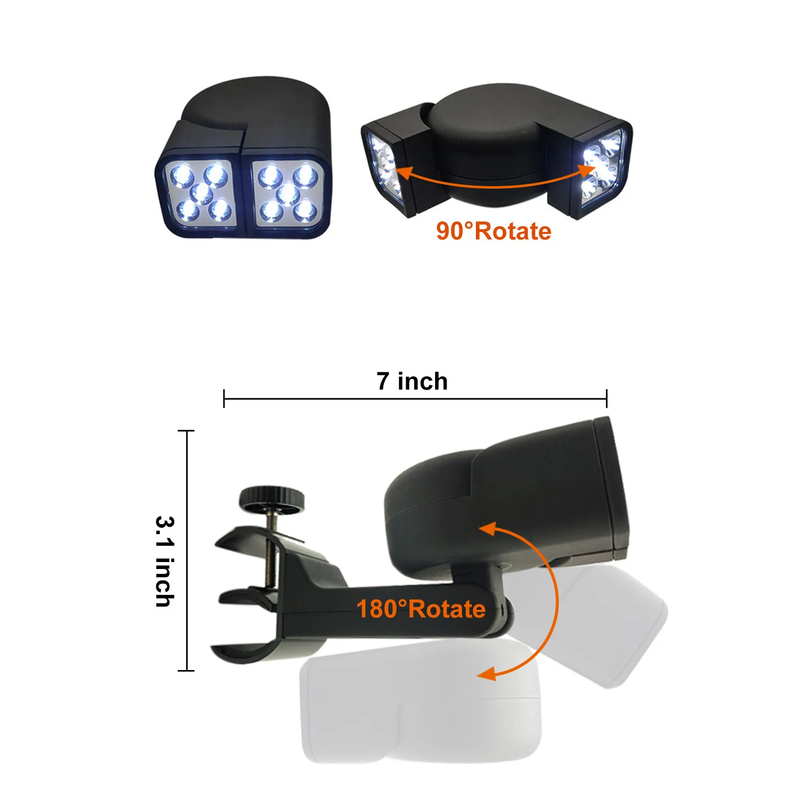 

BBQ Grill Lights Portable Barbecue LED Lamp DC4.5V 100 LM Adjustable Waterproof 2 Lamp Heads For Camping BBQ Accessories