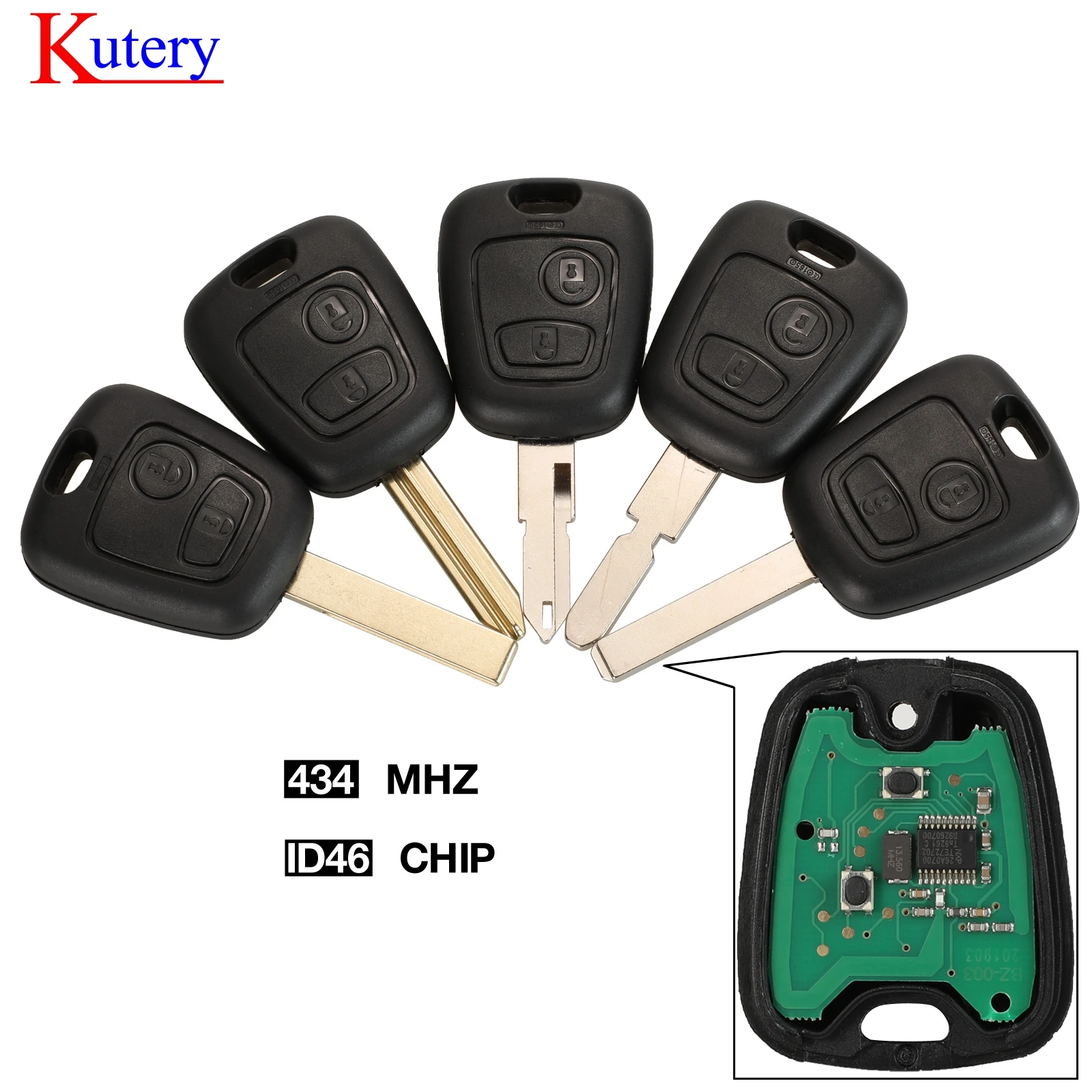 Kutery дистанционный ключ брелок от машины для Citroen C1 C2 C3 C4 Saxo Picasso Xsara Peugeot 106 206 306 307 107