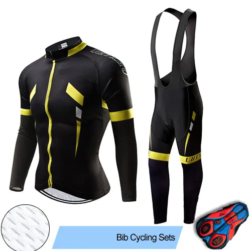 Bib Cycling Set Uhtxhu, осень-весна, набор для велоспорта, одежда для велоспорта, набор для велоспорта, мужские майки для велоспорта, наборы для велоспорта - Цвет: Bib Cycling Set