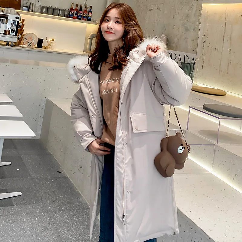 

Winter Jacket Women Hooded Fur Collar Parkas Long Woman Winter Coats And Jackets Loose Large Size Parkas Parka Feminino Overcoat