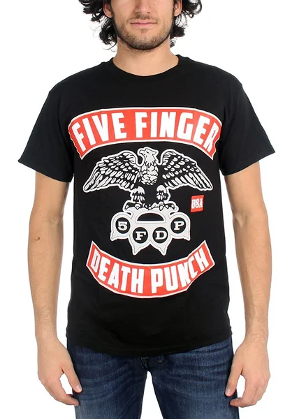 

cheap men t-shirt fashion shirt Five Finger Death Punch Eagle Knuckle T-Shirt Funny T Shirt
