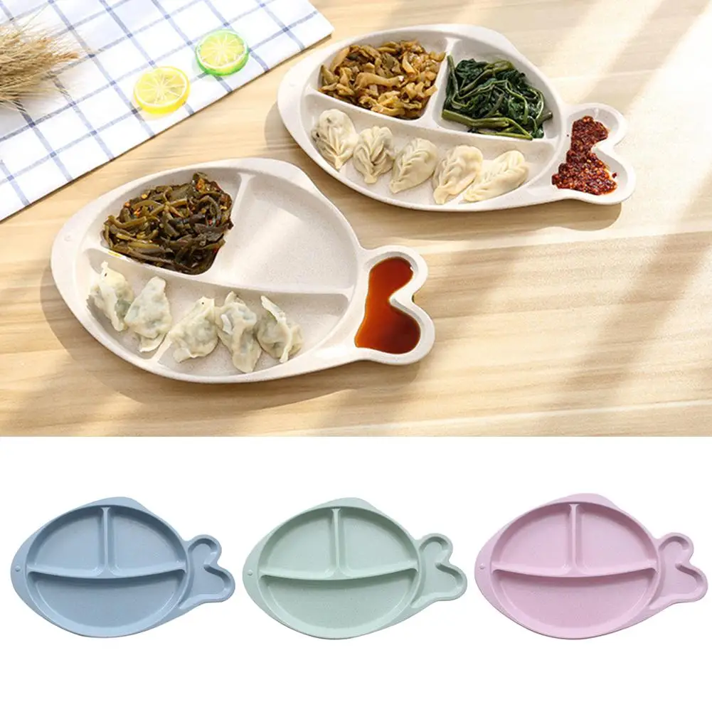 4 купе форма рыбы Детская тарелка для еды сервировочное блюдо 2020|Блюдца и тарелки|