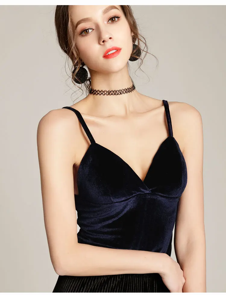 Бархатный укороченный топ новинка 2018 женские летние базовые однотонные топы с