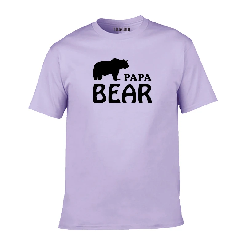 Футболка TARCHIA в британском стиле мужская модная тенниска с принтом Папа медведь