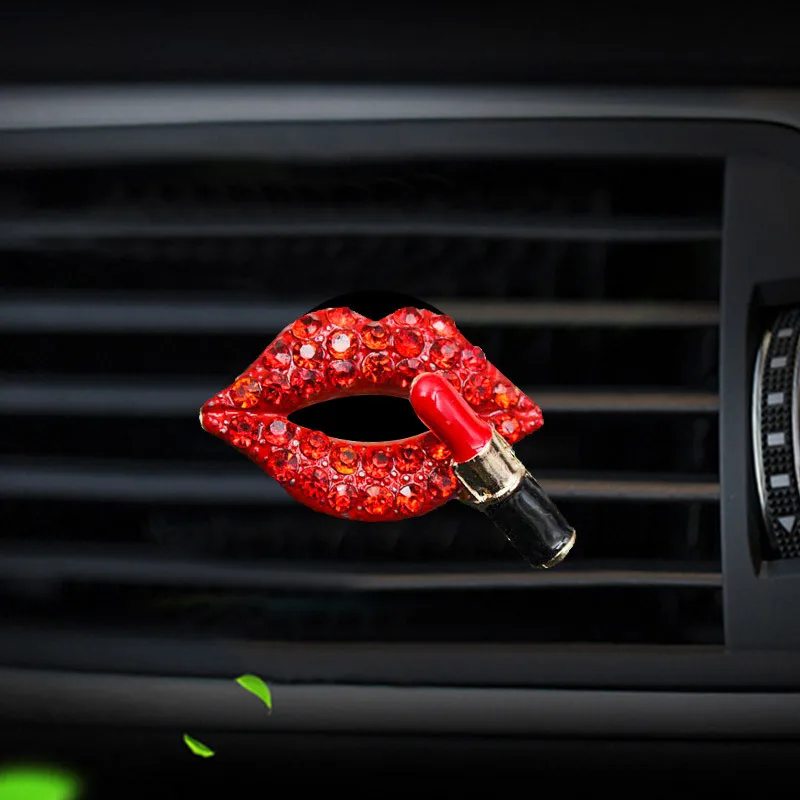 

Car Perfume Clip Creative Diamond Red Lips Car Air Conditioning Air Outlet Aromatherapy Clip Car Interior Car Decoration