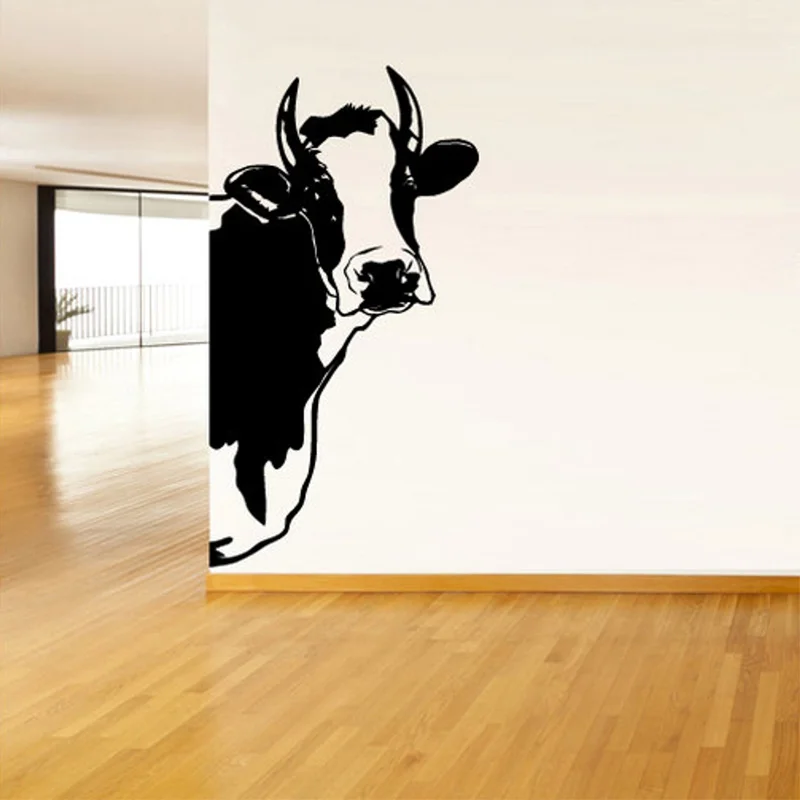 Animal Cow Heifer Farm Wall Sticker Vinyl Home Decoration for Kitchen Restaurant Wall Decals Removable Interior Decor Mural A967