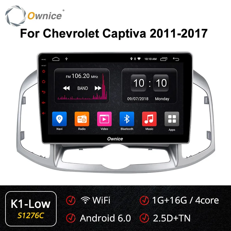 S1276 K1-Low Ownice K1 K2 K3 K5 K6 Android 9,0 Octa Core автомобиля gps-навигация, dvd-плеер для Chevrolet Captiva 2011- радио 2Din Авто Navi - Цвет: S1276 K1-Low