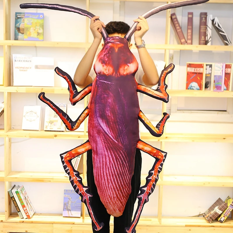 Фото Игрушка плюшевая в виде тараканов креативная мягкая насекомое забавная кукла