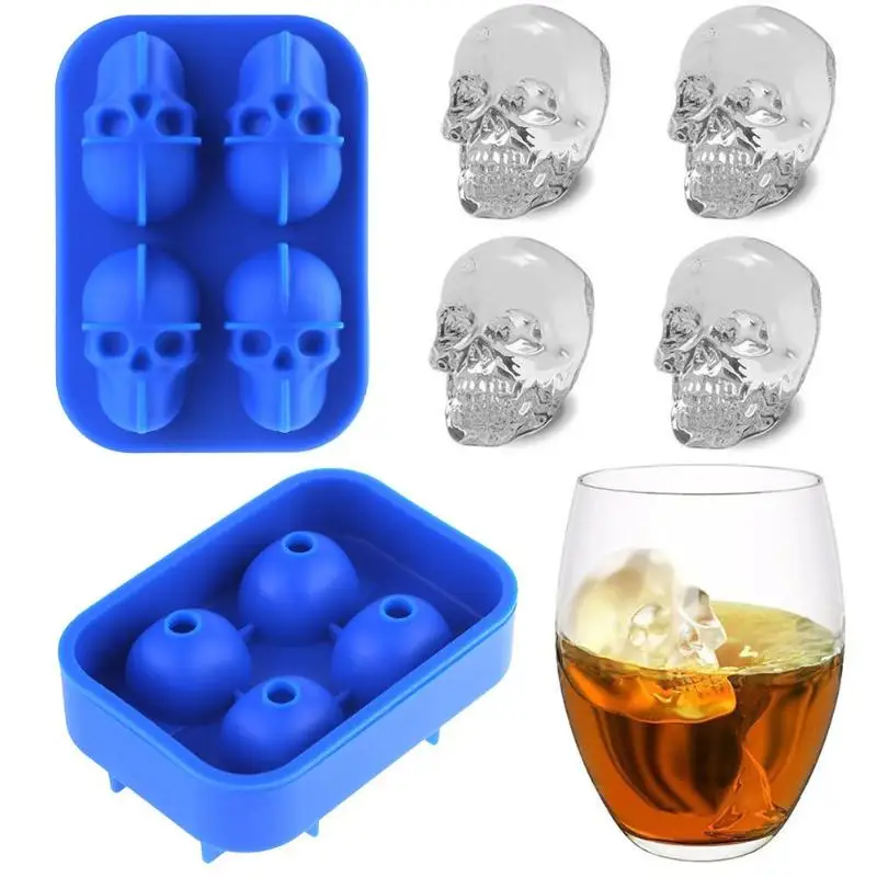 Форма для льда шар Череп бар вечерние пить лоток ананас кубик заморозки