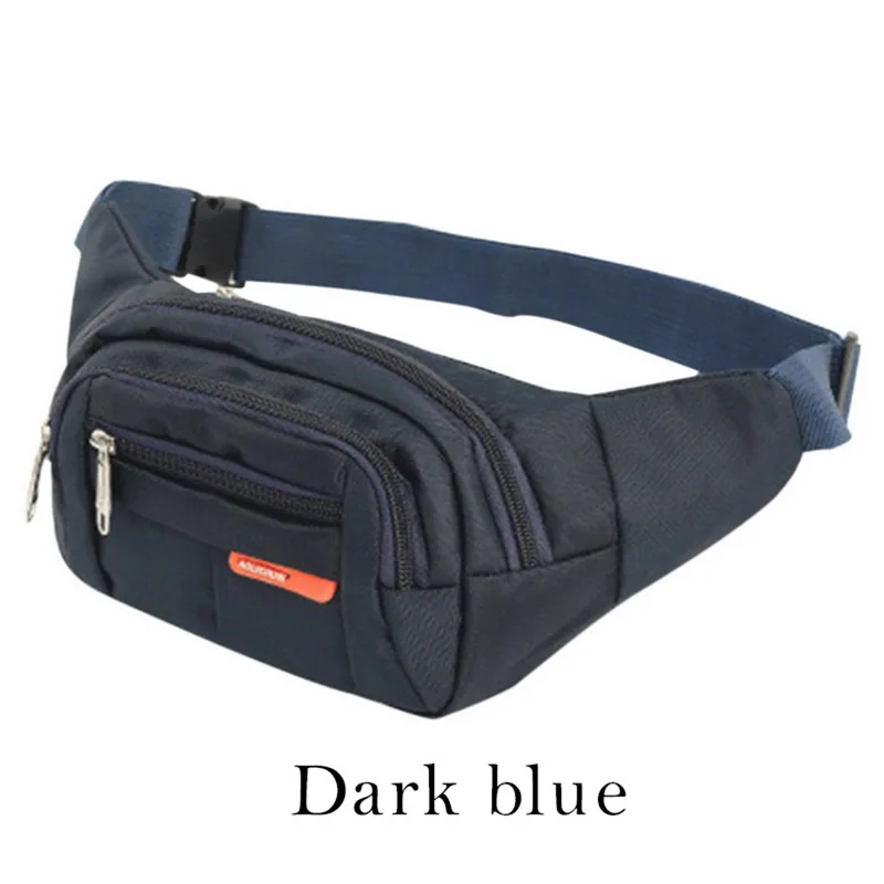 Dark Blue2 WENYUJH поясная сумка, модная Женская Мужская поясная сумка, цветная поясная сумка унисекс, поясная сумка, сумка для мобильного телефона на молнии, сумка на пояс - Цвет: Dark Blue2