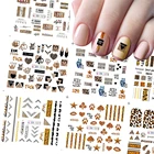 12 шт. наклейки для дизайна ногтей леопардовая серия водные переводные наклейки Набор слайдер Фольга для татуажа красоты DIY украшения для ногтей BN1573-1584