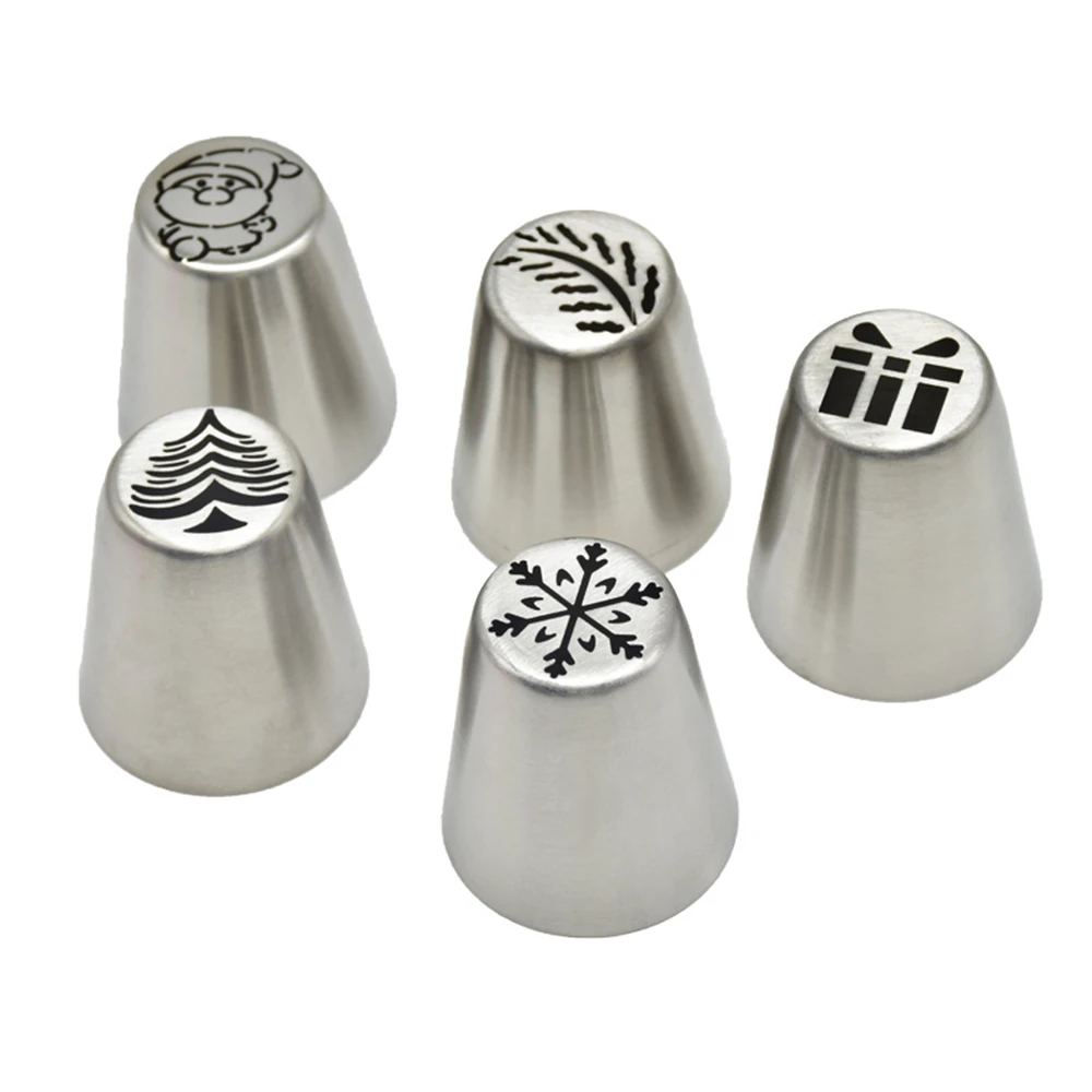 5 шт. Рождественская выпечка Toool из нержавеющей стали насадка для пирожных