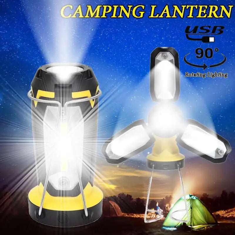 

USB Charging LED Work Light Torch 2000mAh 18650 Battery Spotlight Hand Lamp Camping Lantern Searchlight for Hiking Hunting