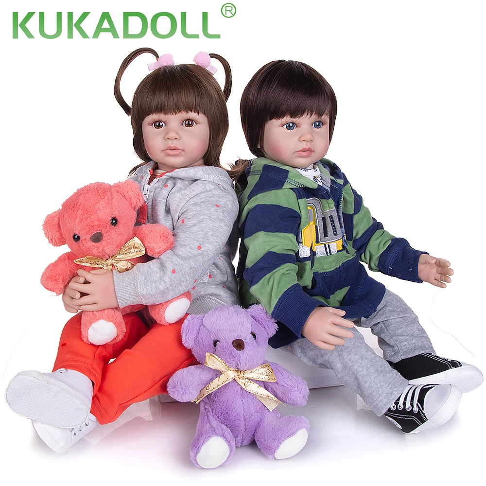Куклы KUKADOLL 24 дюйма куклы для новорожденных близнецов тканевые Мягкие