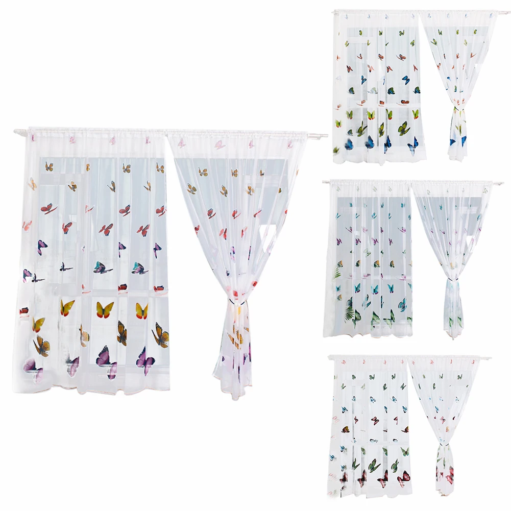 100x200 см занавески из тюля для окна прозрачные газовые Занавески спальни